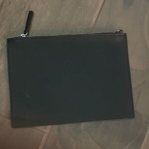 Zara Men's Black Leather Toiletry Bag